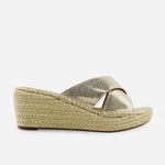 Sandalia plataforma madelaine de sintético para mujer - Oro