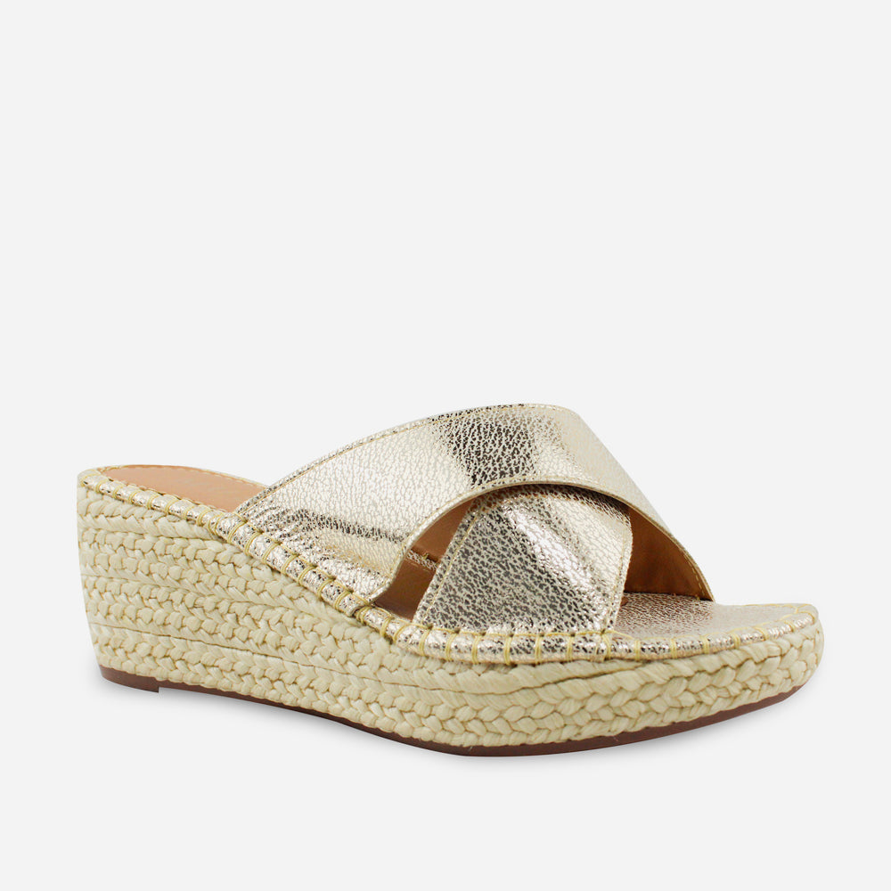 Sandalia plataforma madelaine de sintético para mujer - Oro