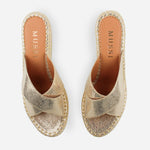 Sandalia plataforma madelaine de sintético para mujer - Oro