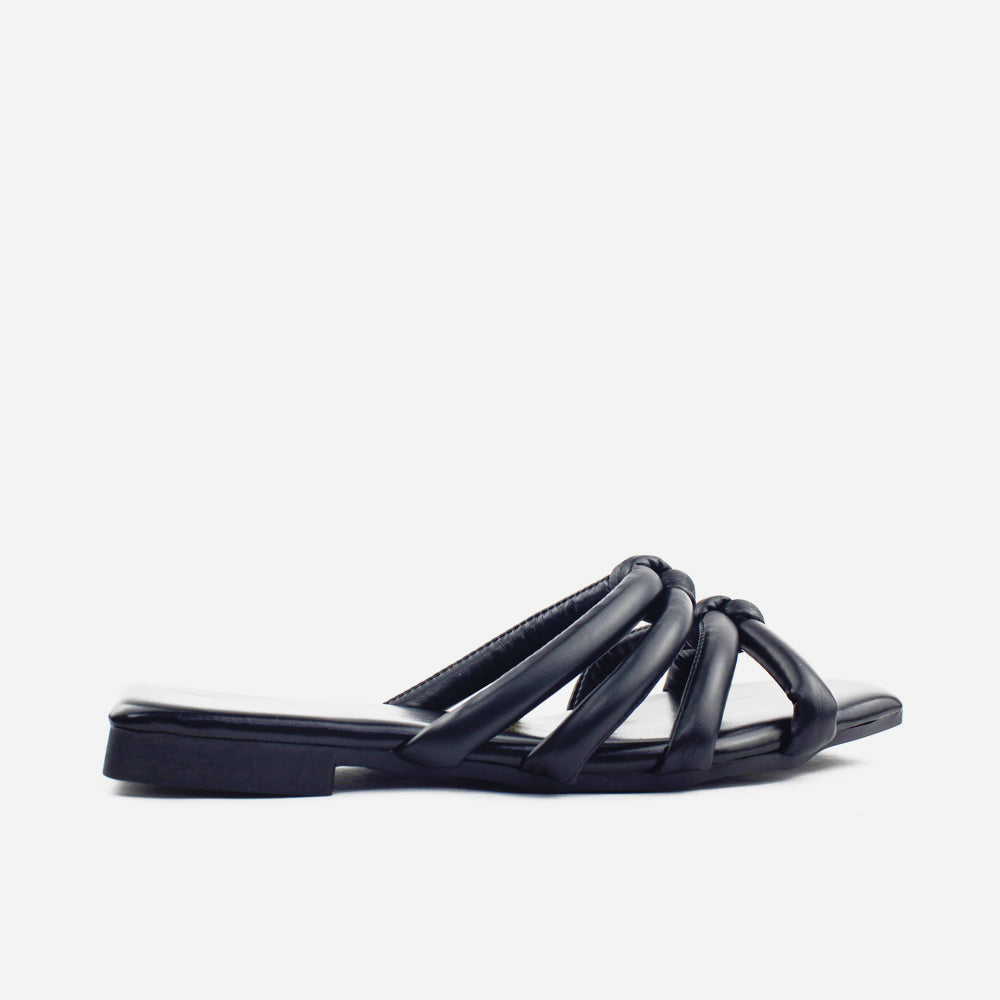 Sandalia plana zara de sintético para mujer - Negro