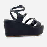 Sandalia plataforma luna de sintético para mujer - Negro