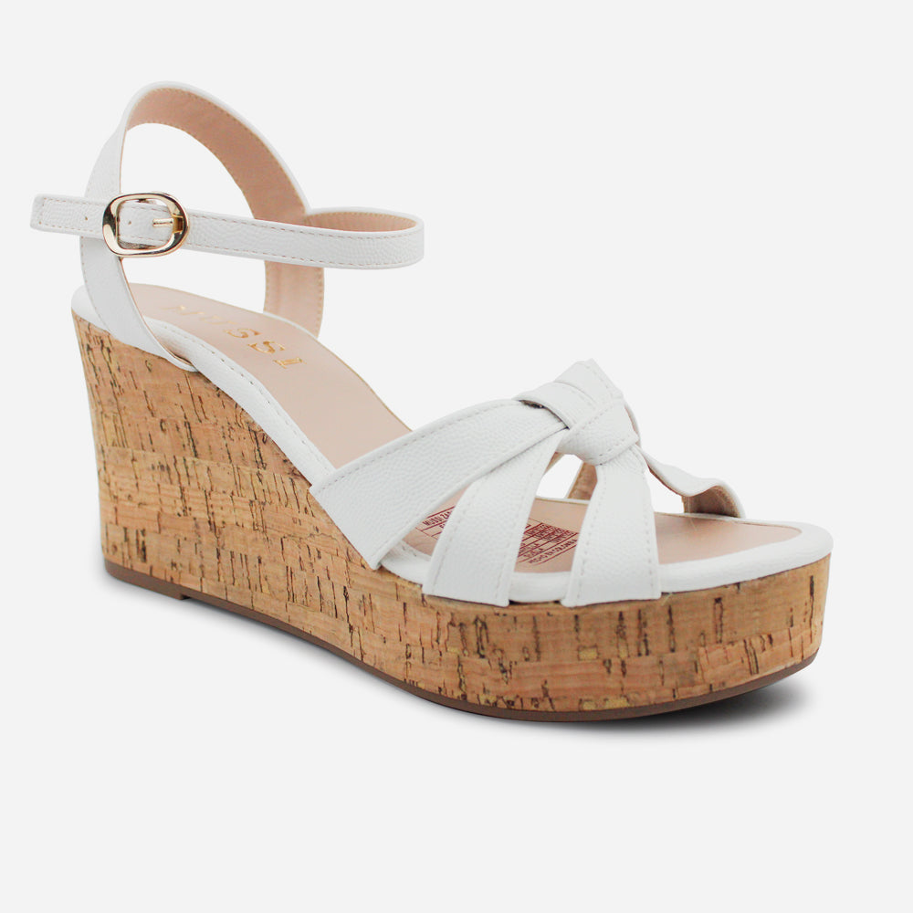 Sandalia plataforma sharon de sintético para mujer - Blanco