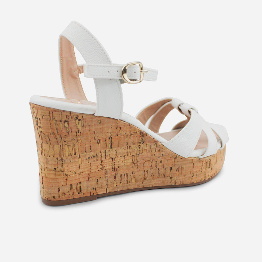 Sandalia plataforma sharon de sintético para mujer - Blanco