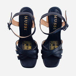 Sandalia tacon plataforma isla de sintético para mujer - Negro