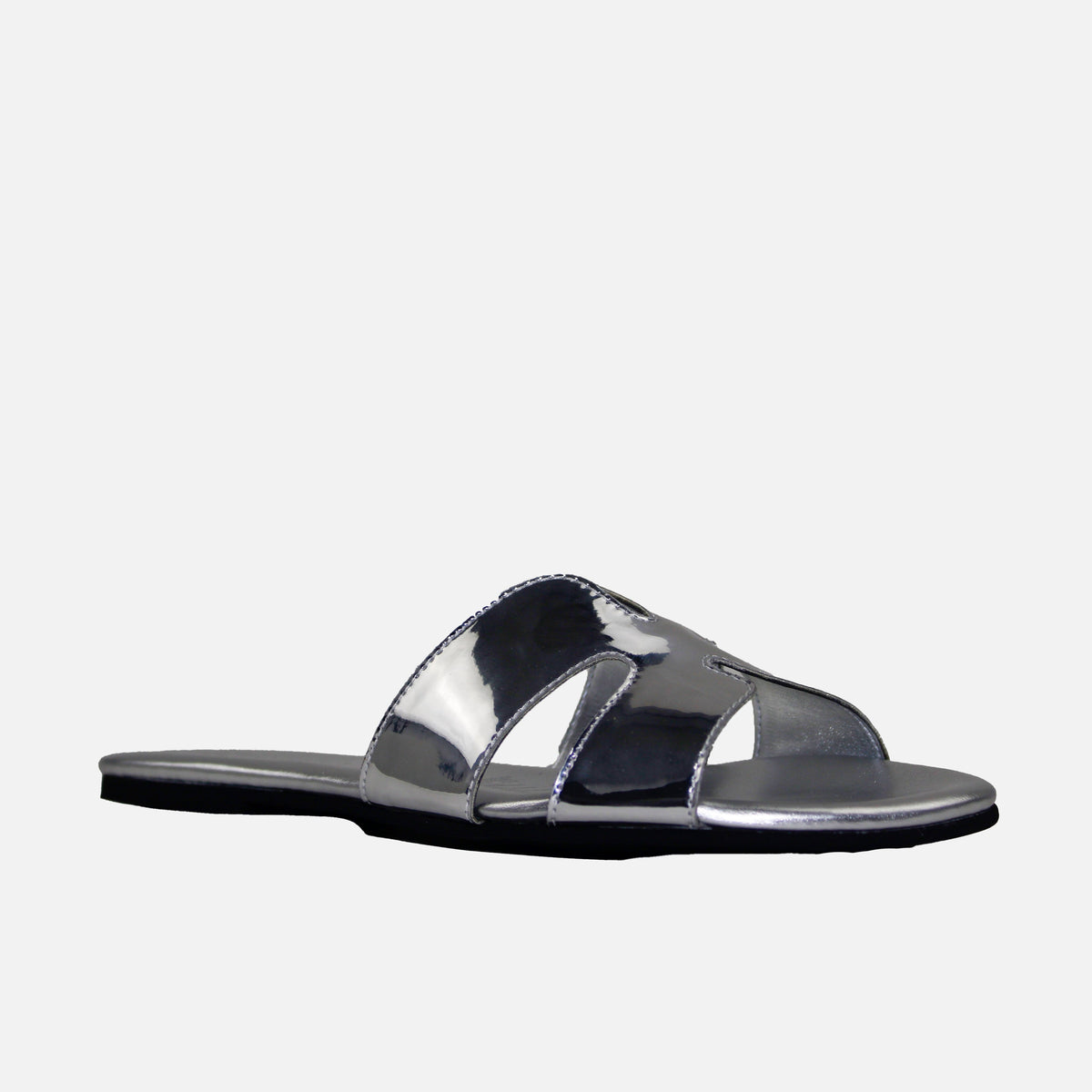 Sandalia plana marla de sintético para mujer - Plateado