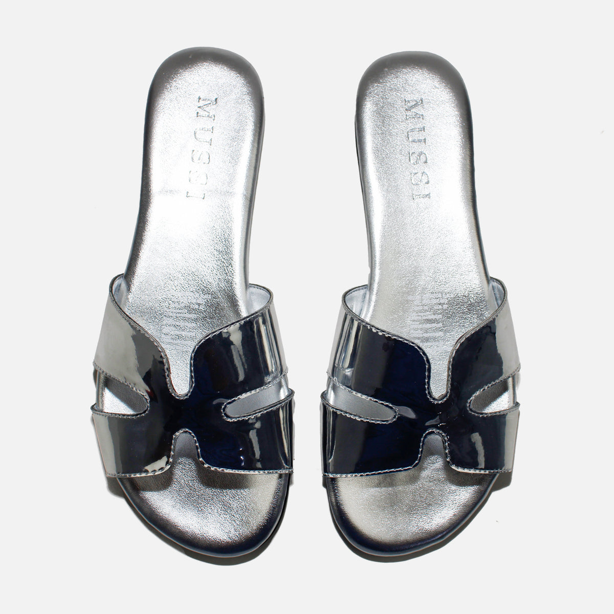 Sandalia plana marla de sintético para mujer - Plateado