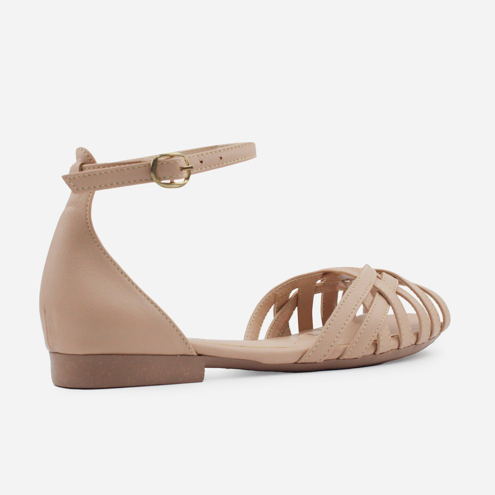 Baleta plana raffaella de sintético para mujer - Nude