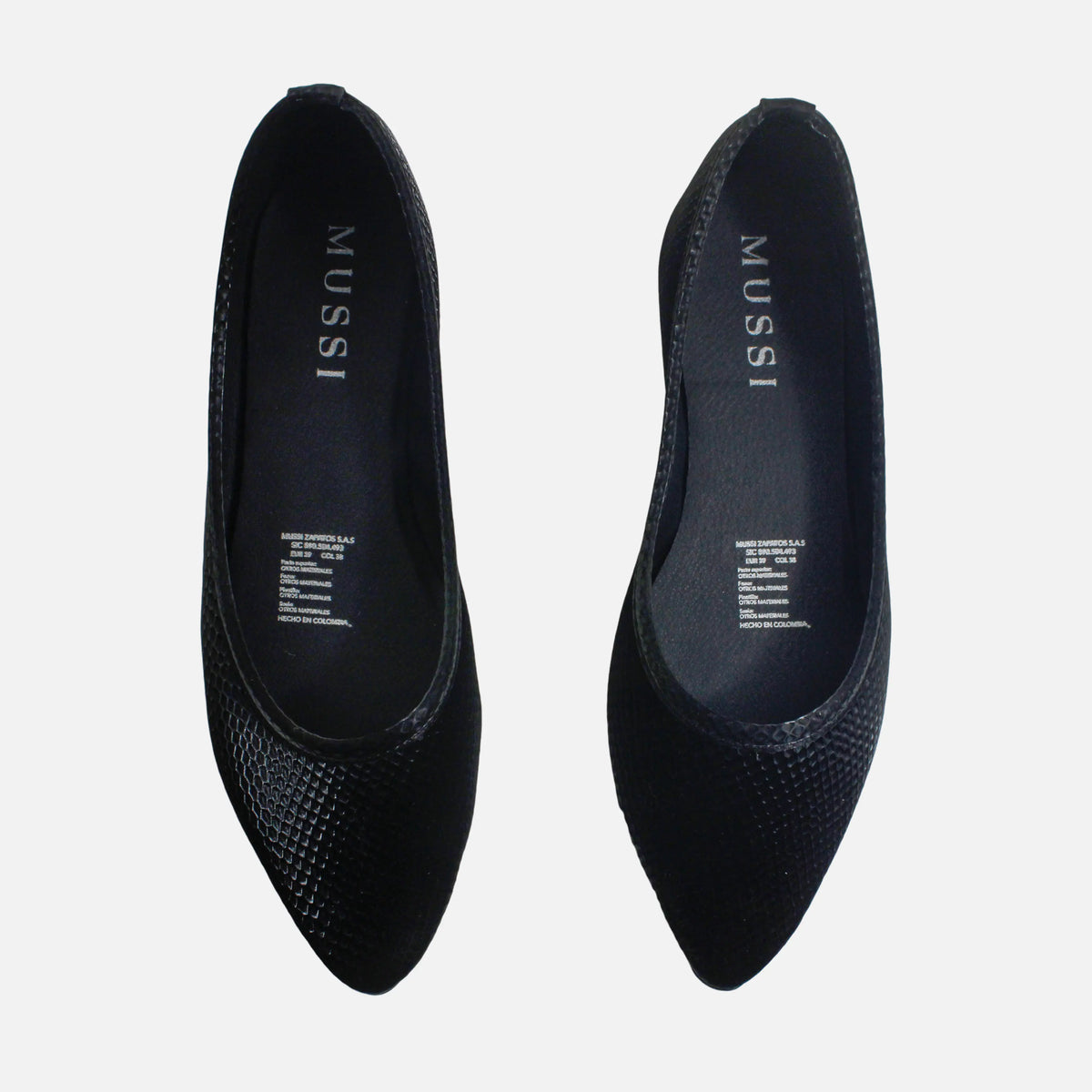 Baleta plana rosalba de sintético para mujer - Negro