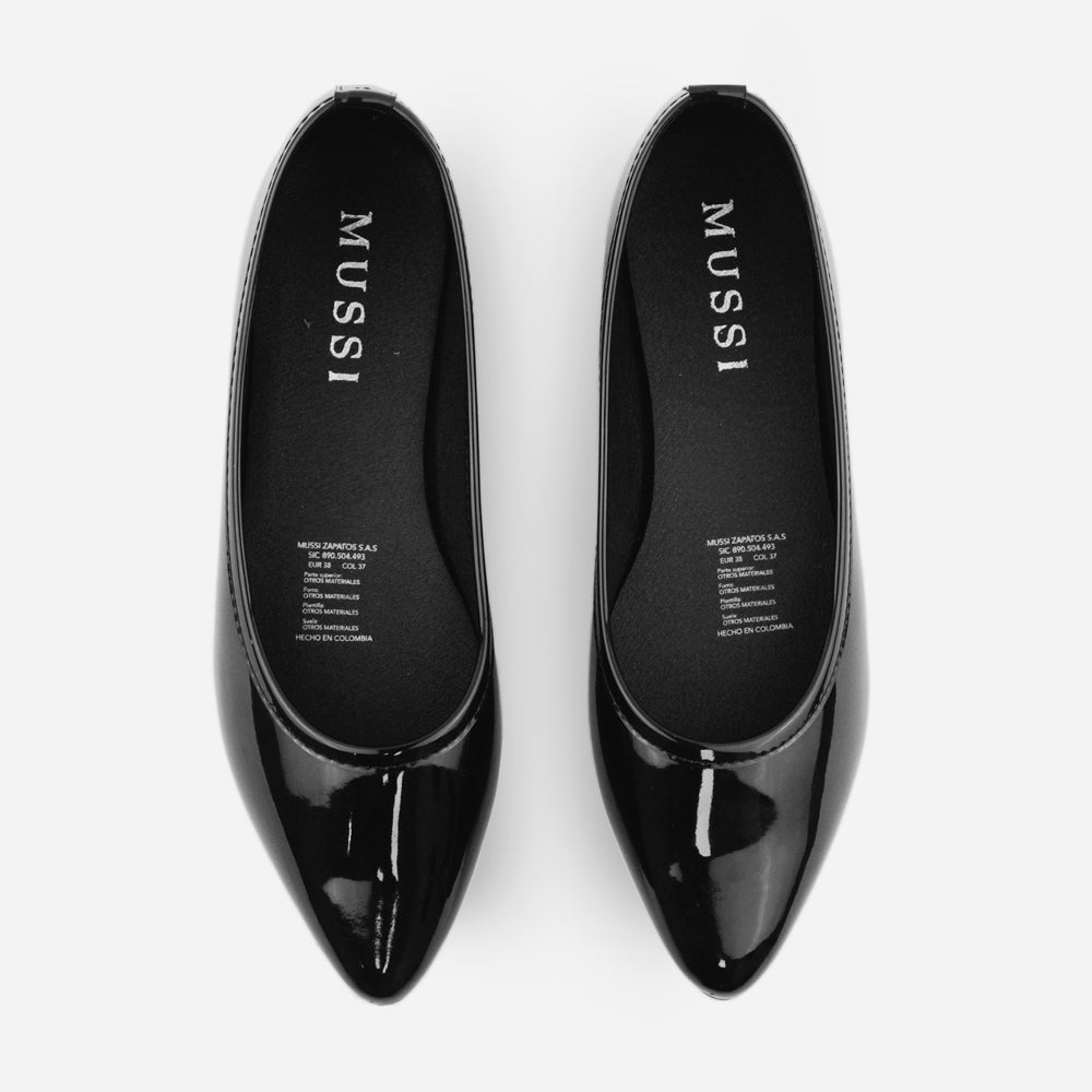 Baleta plana rosalba de sintético para mujer - Negro