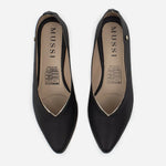 Baleta plana lyra de sintético para mujer - Negro