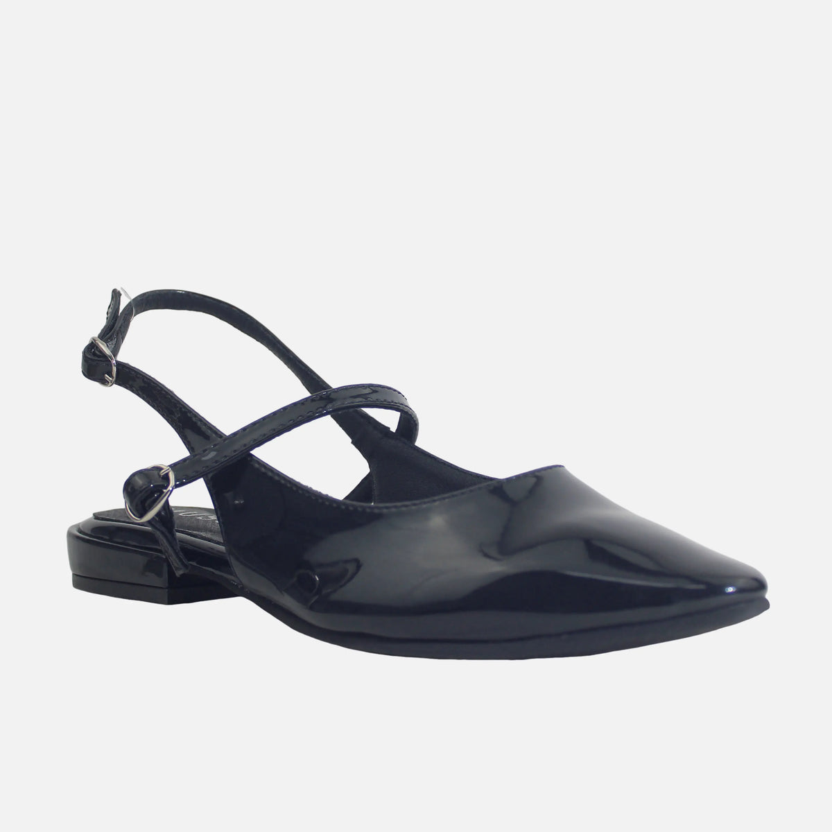 Baleta plana organdi de sintético para mujer - Negro