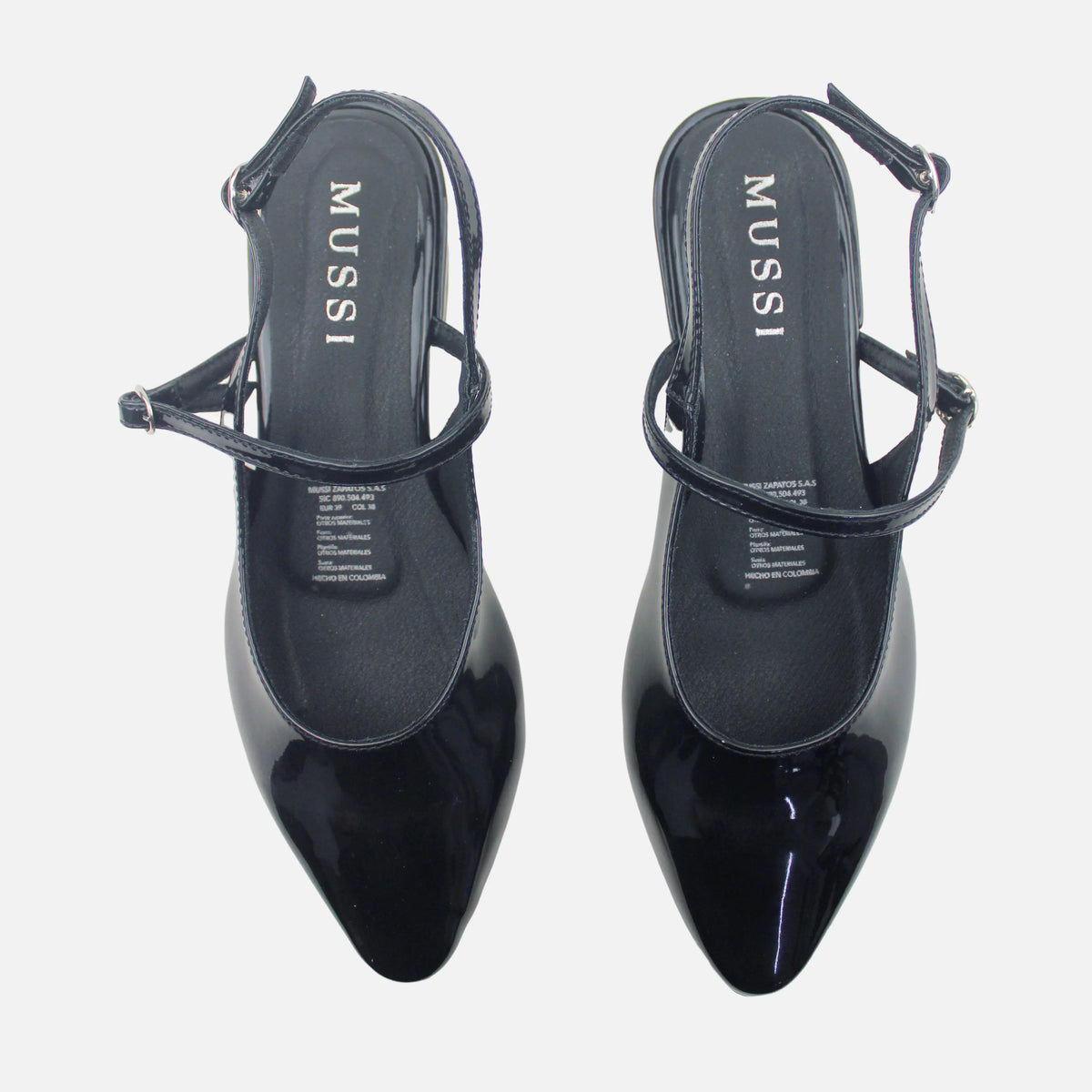 Baleta plana organdi de sintético para mujer - Negro