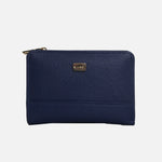 Billetera rhea de cuero para mujer - Azul