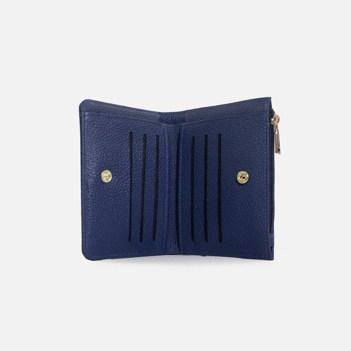 Billetera rhea de cuero para mujer - Azul