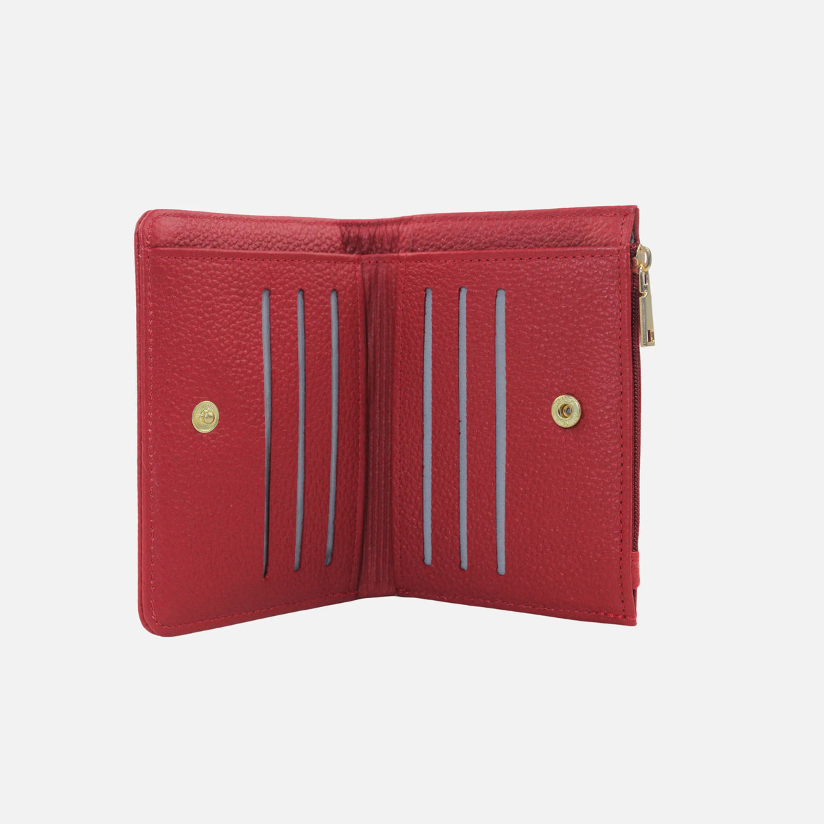 Billetera rhea de cuero para mujer - Rojo