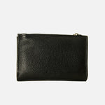 Billetera selva de cuero para mujer - Negro