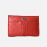 Billetera selva de cuero para mujer - Rojo