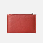 Billetera selva de cuero para mujer - Rojo