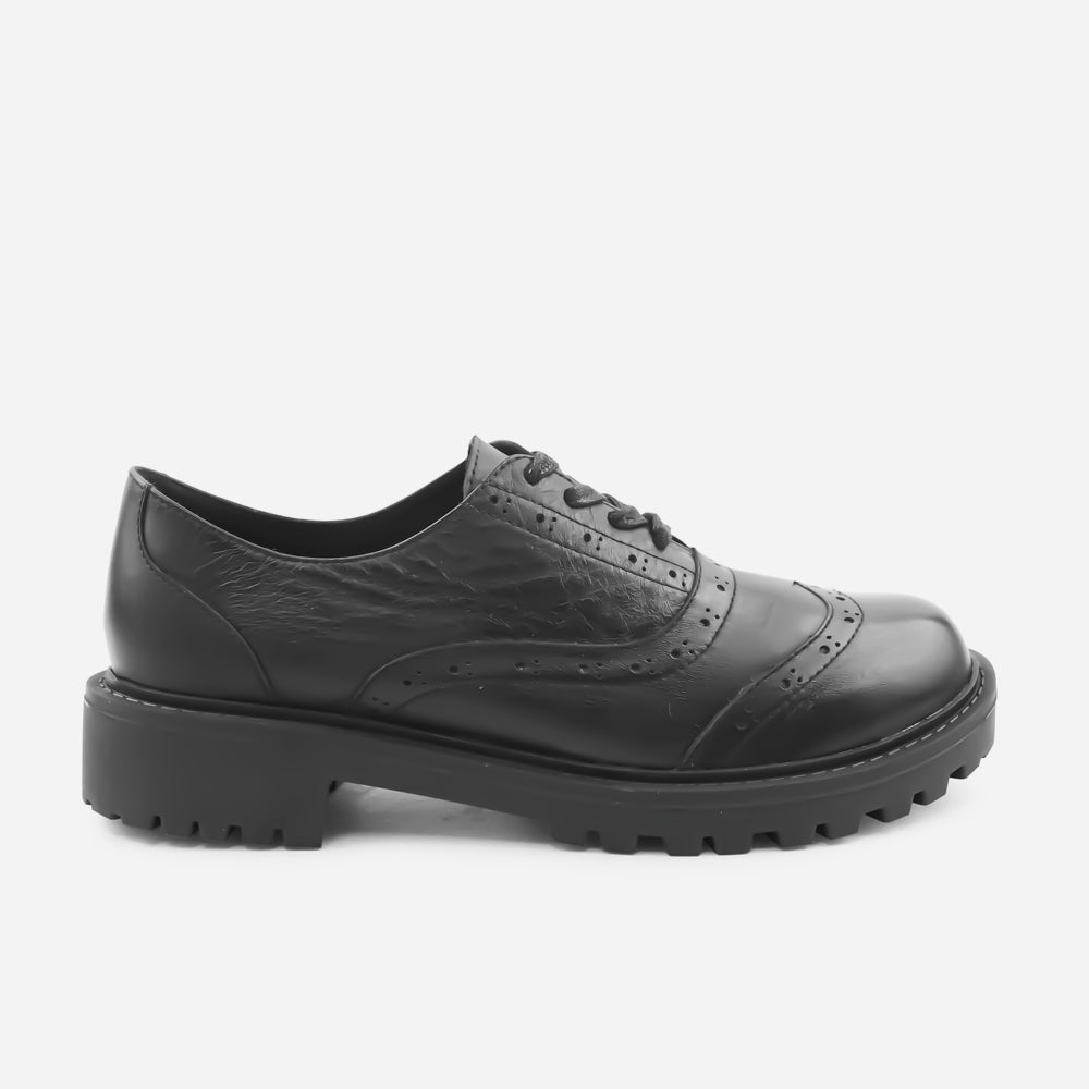 Oxford amab de cuero para mujer - Negro