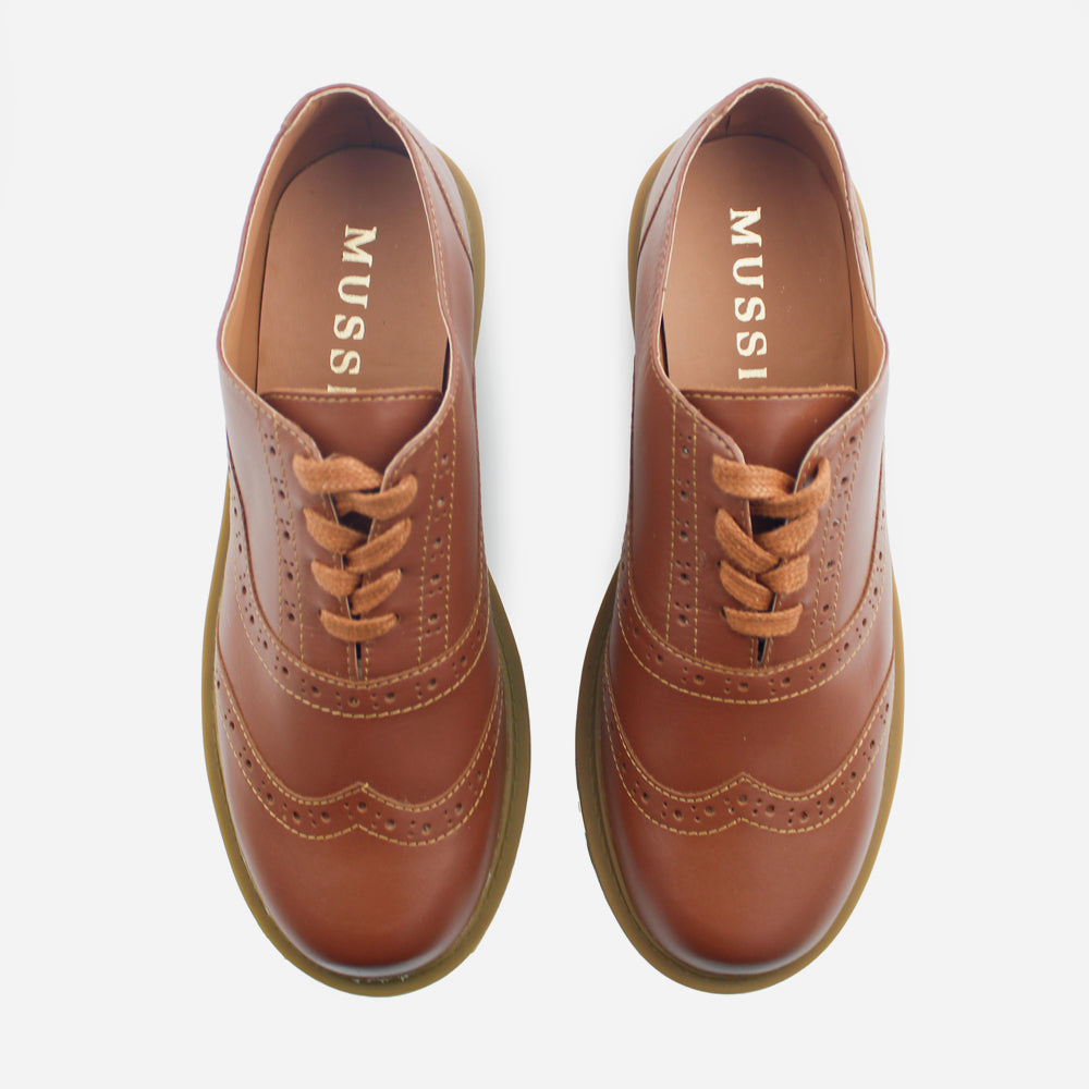 Oxford amab de cuero graso para mujer - Miel