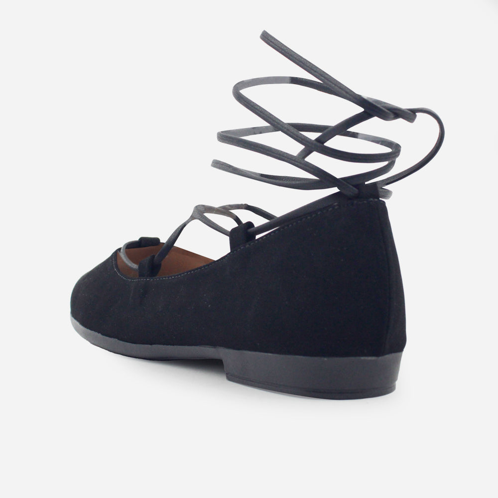 Baleta plana noelia de sintético para mujer - Negro