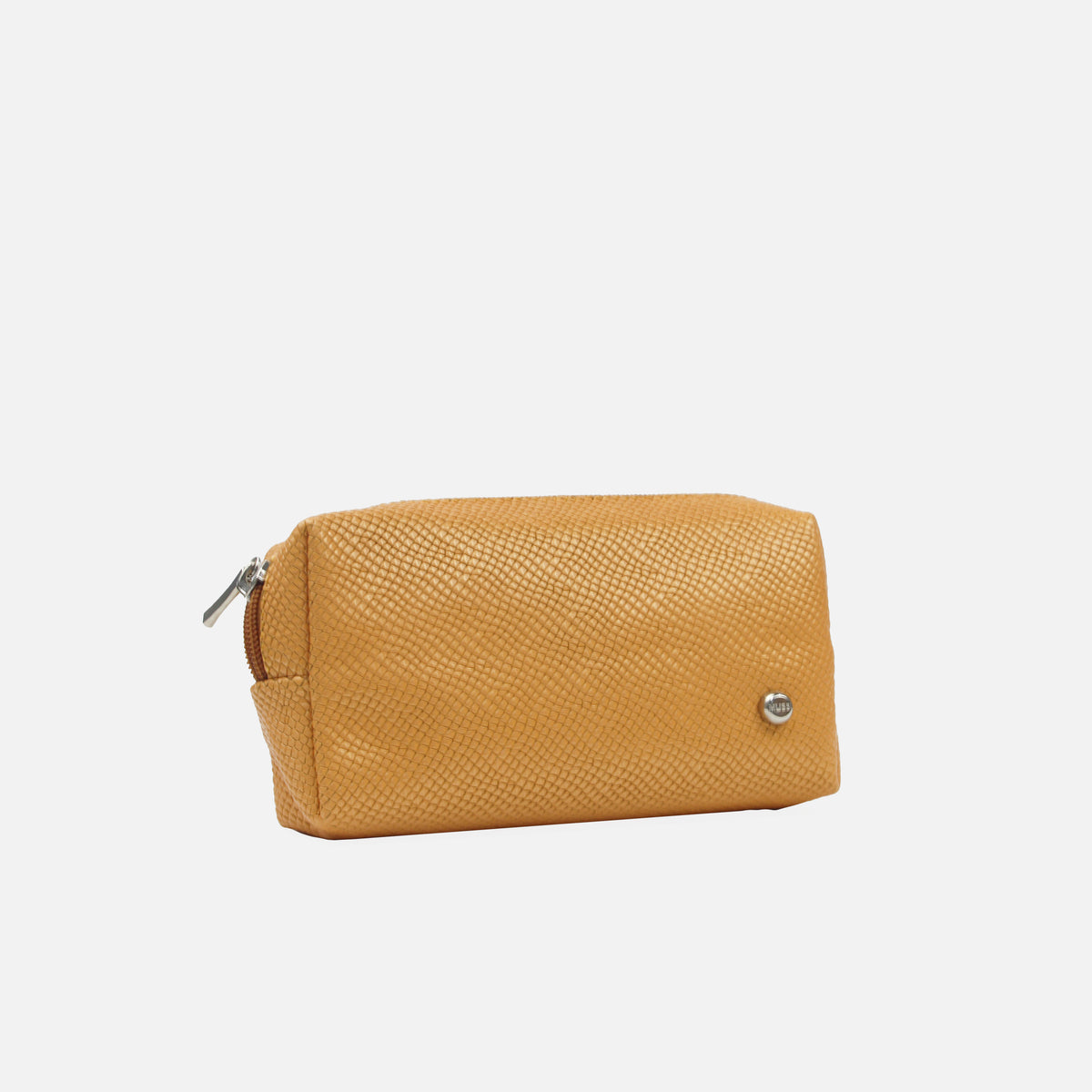 Cosmetiquera vera de cuero para mujer - Amarillo