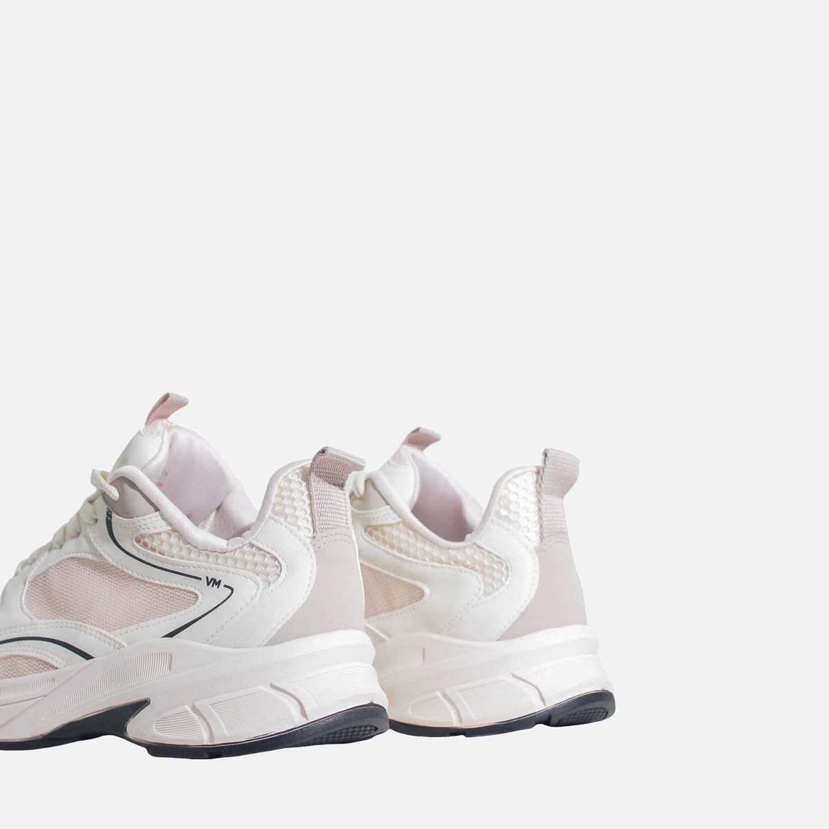 Tenis con plataforma aurea de textil para mujer - Beige