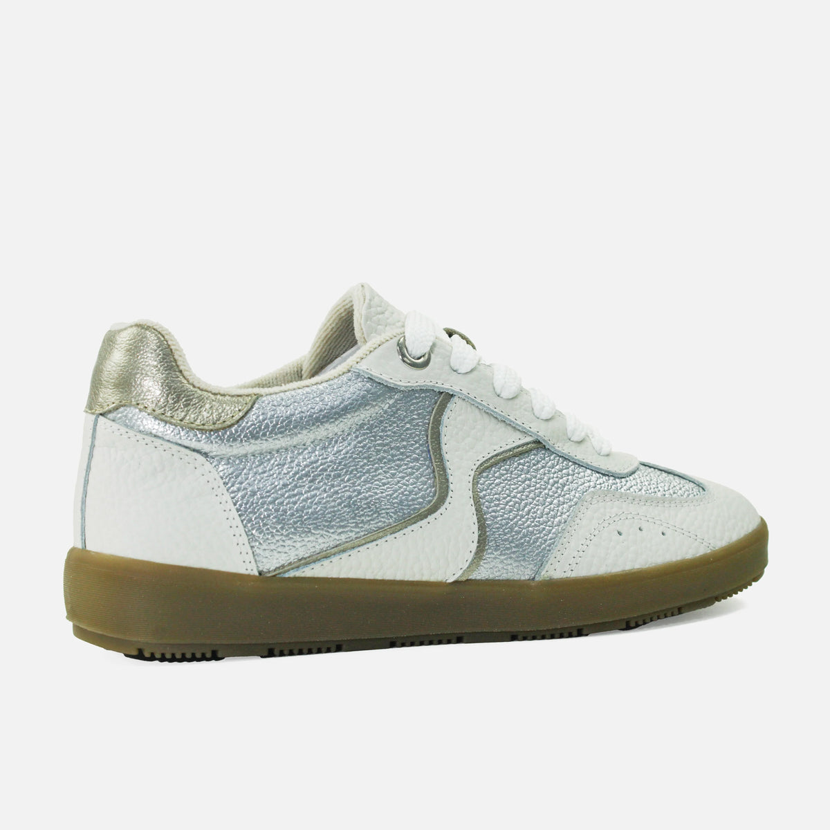 Tenis vira de cuero para mujer - Hueso