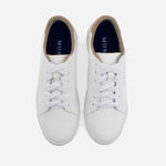 Tenis Sneakers galio de cuero para hombre - Hueso