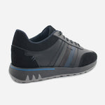 Tenis Sneakers dominic de cuero carnaza para hombre - Negro