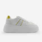 Tenis con plataforma zafira de sintético para mujer - Blanco