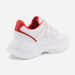 Tenis con plataforma oriana de sintético para mujer - Rojo