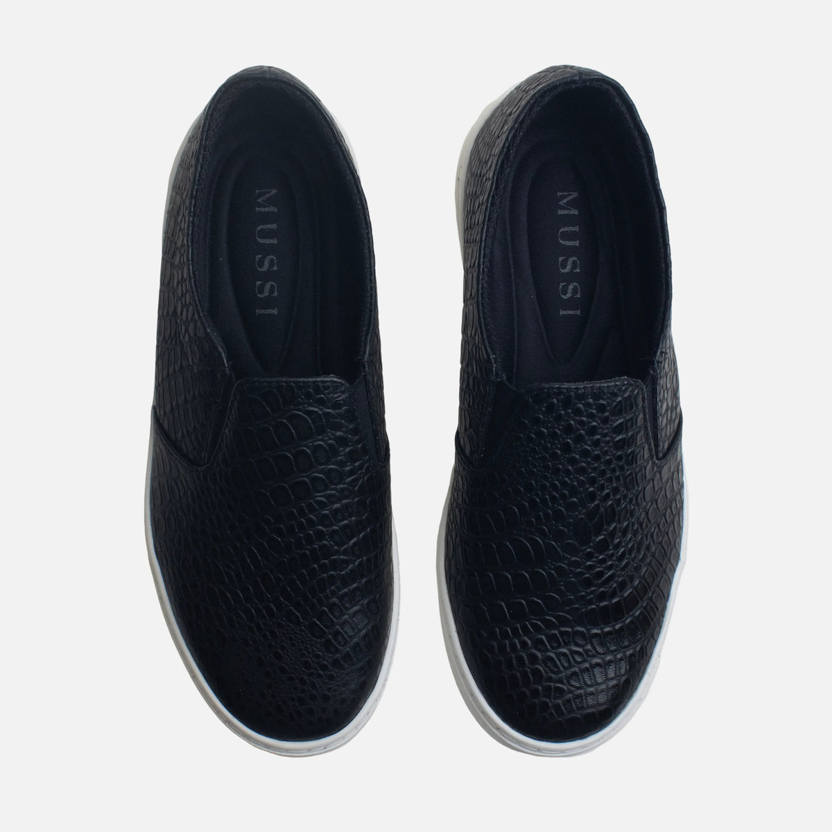 Tenis rosetta de cuero para mujer - Negro