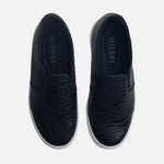 Tenis rosetta de cuero para mujer - Negro