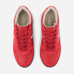 Tenis Sneakers kensy de cuero para mujer - Rojo