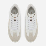 Tenis Sneakers annie de cuero carnaza para mujer - Blanco