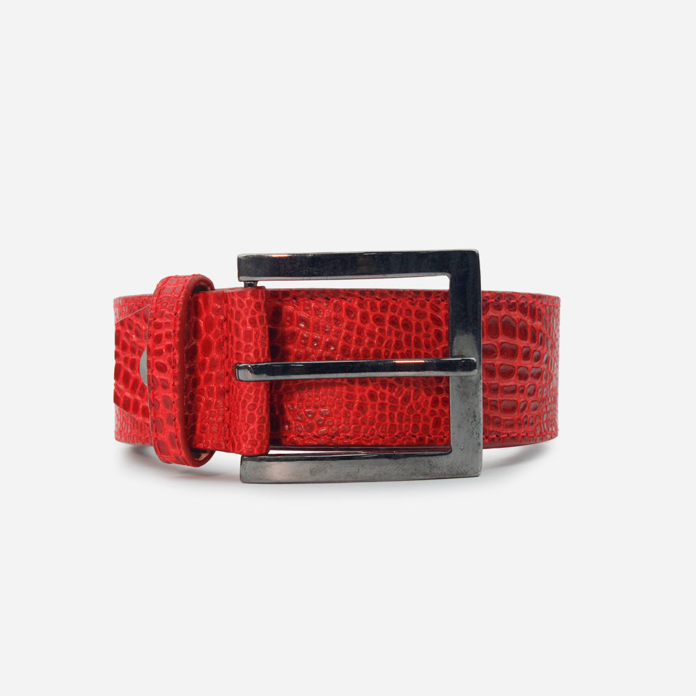 Correa ivana de cuero para mujer - Rojo