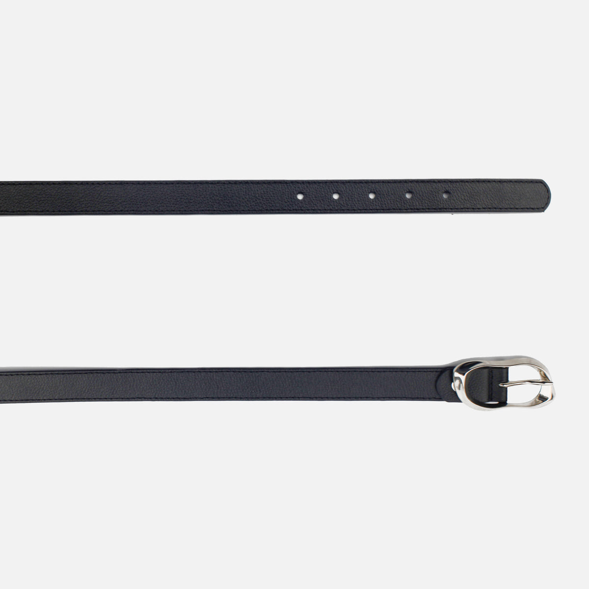 Correa emilia de cuero para mujer - Negro