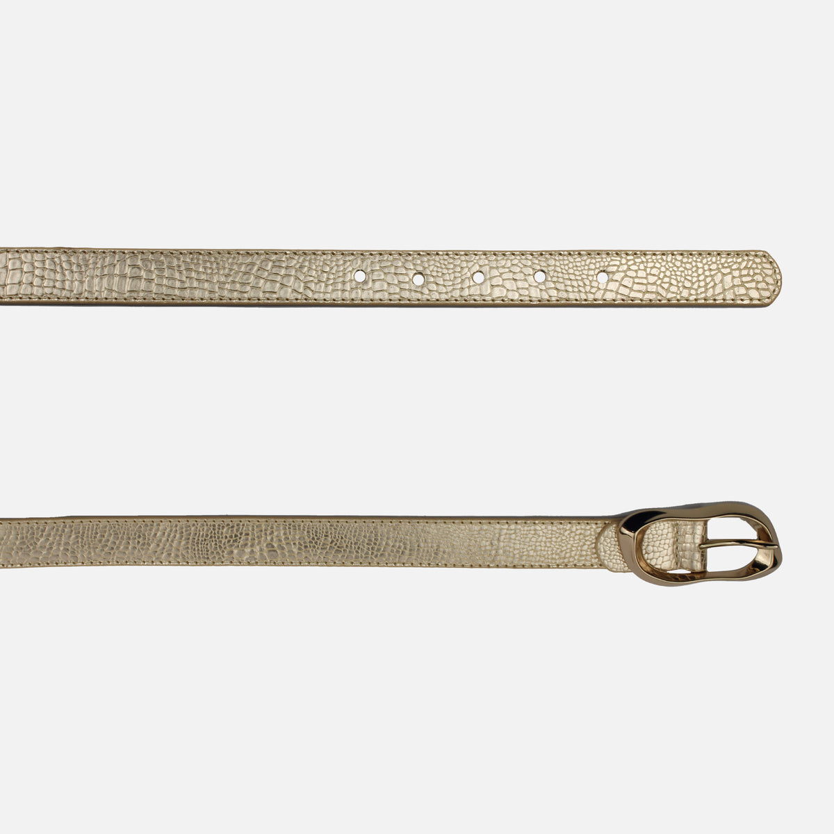 Correa emilia de cuero para mujer - Oro