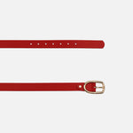 Correa marena de cuero para mujer - Rojo