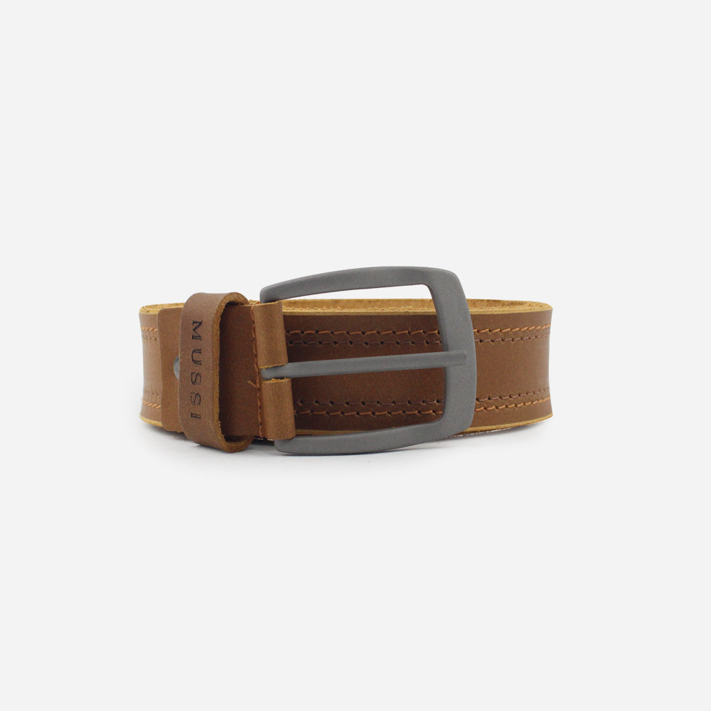Correa brandon de cuero para hombre - Miel