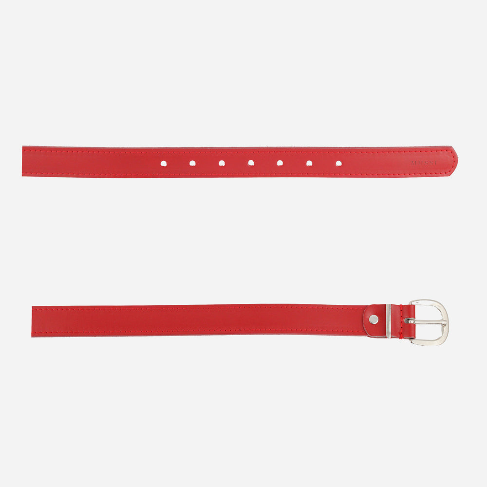 Correa lilia de cuero para mujer - Rojo