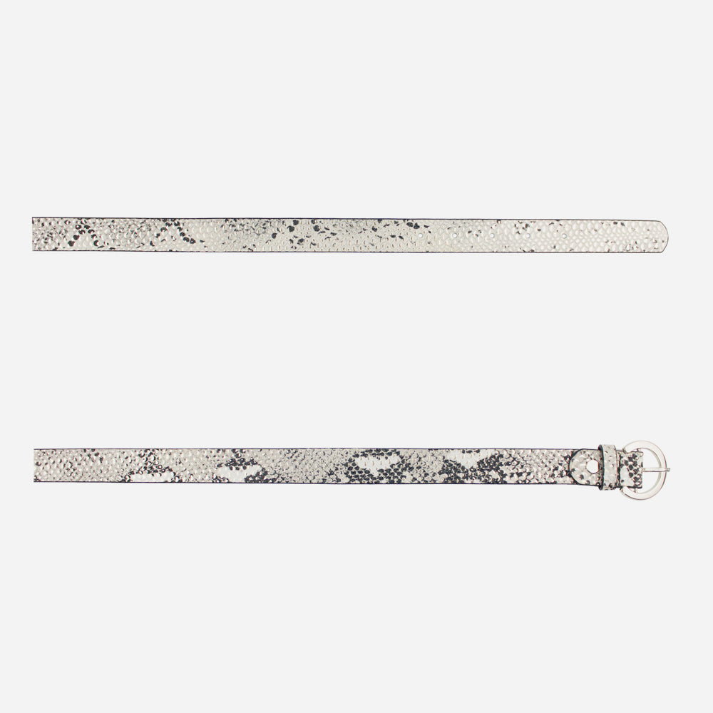 Correa hortensia de cuero para mujer - Culebra negro