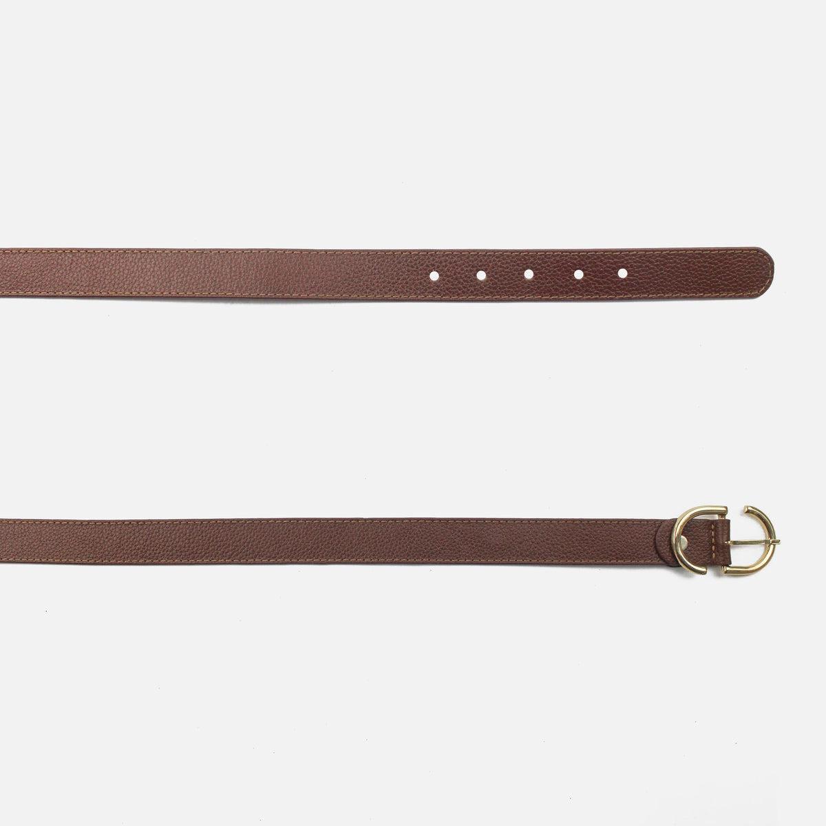 Correa violeta de cuero para mujer - Café