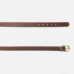 Correa violeta de cuero para mujer - Café