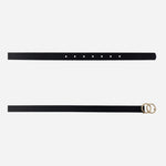 Correa bernie de cuero para mujer - Negro