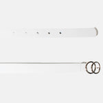 Correa bernie de cuero para mujer - Blanco