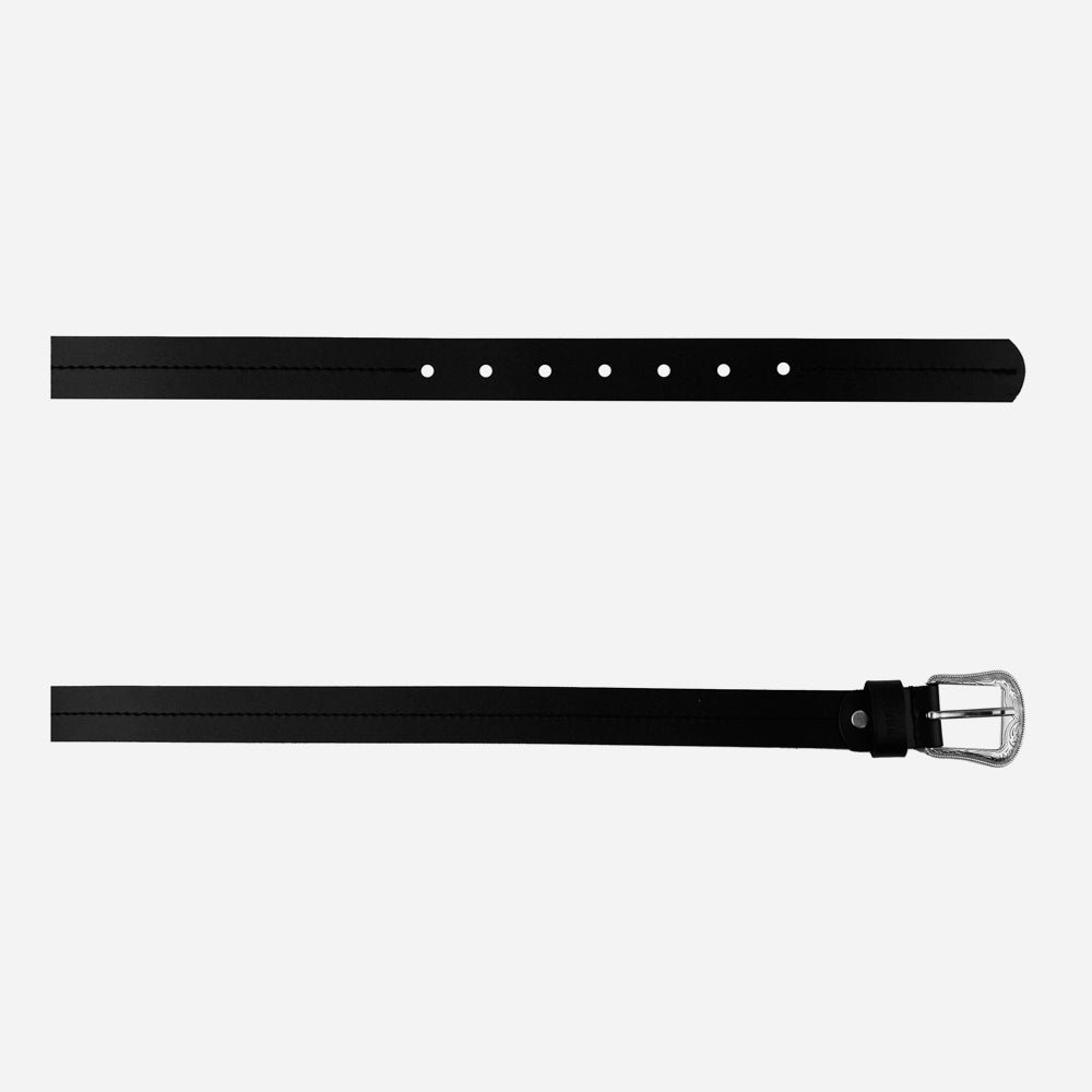 Correa atena de cuero para mujer - Negro