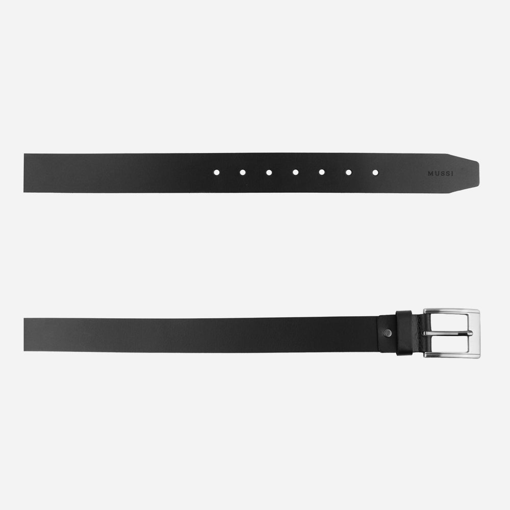 Correa hugo de cuero para hombre - Negro