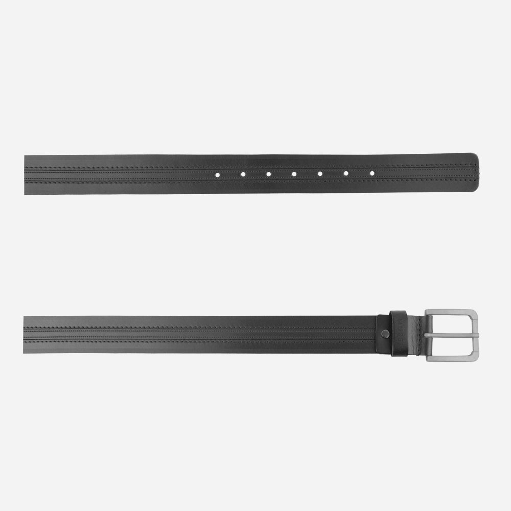 Correa sam de cuero para hombre - Negro